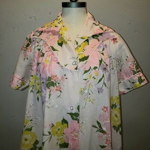 VTG floral nightgown house robe